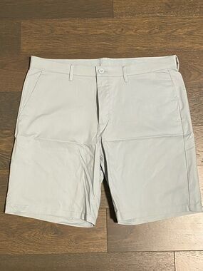 Calvin Klein Light Gray Flat Front Performance Shorts